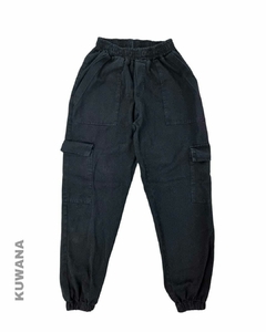 Jogger CARGO Denim BLACK (38 al 48)