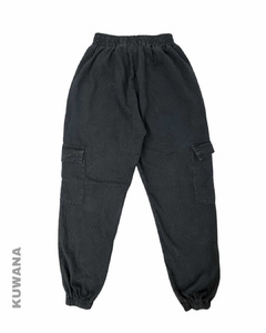 Jogger CARGO Denim BLACK (38 al 48) - Kuwana Mayorista