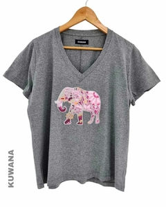 Remera V OVERSIZE (XL) ELEPHANTS GREY