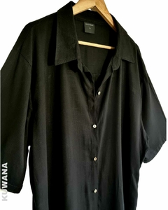 Vestido Camisero LINO BLACK XXL - comprar online