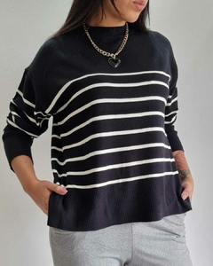 Sweater BREMER RAYADO BLACK - comprar online