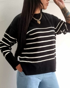 Sweater BREMER RAYADO BLACK