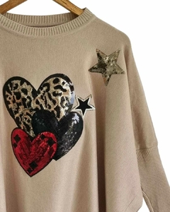 MAXI Sweater BREMER LOVE PRINT (XL/XXL) - Kuwana Mayorista
