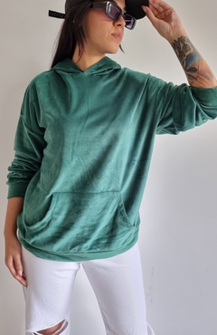 Buzo PLUSH Canguro Oversize GREEN XL - comprar online