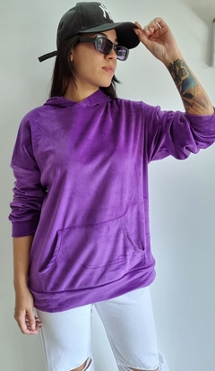 Buzo PLUSH Canguro Oversize VIOLET XL - comprar online