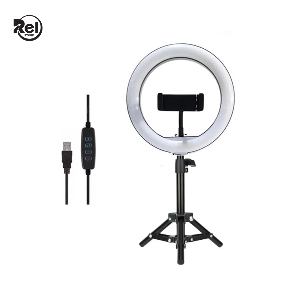 Aro De Luz Led 29 Cm + Trípode 2 Mtrs Fotografía Maquillaje