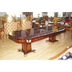 Mesa De Jantar Luxuosa Classica Maciça Marchetada Detalhes B