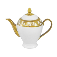 Imagem do Jogo de Jantar 81 pçs Porcelana Off White Ouro Prensado Versace Grego