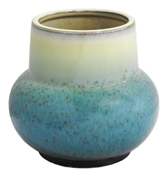 Vaso M Ceramica Rústico Degradê Azul Impecavel - comprar online