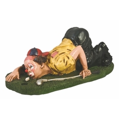 Escultura Decorativa Palhaço Resina Jogando Golf - comprar online