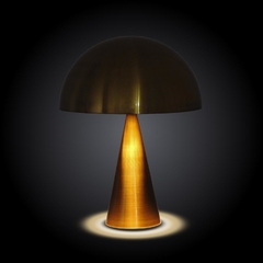 Abajur Metal Todo Dourado Design Moderno Cone - comprar online