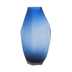 Vaso Decorativo Cristal Azul Design Moderno na internet