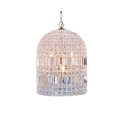 Lustre Decorativo Todo Em Cristal 04 Lampada - comprar online