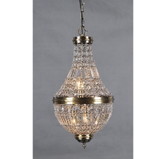 Lustre 07 Lampadas Império Metal E Cristal Alta Decoração - comprar online