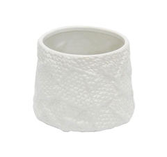 Vaso Branco Texturizado Design Contemporaneo - comprar online