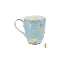 Par De Canecas Porcelana Azul Bebe Passarinhos - comprar online