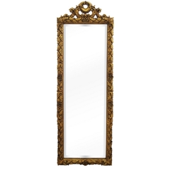 Espelho Vertical 185cm Moldura Dourado Toda Trabalhada - comprar online