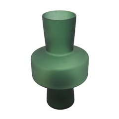 Vaso Decorativo Cristal Verde Fosco Design Moderno