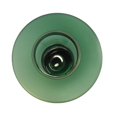 Vaso Contemporaneo Cristal Fosco Verde Marmorizado - comprar online