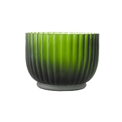 Vaso Cristal Lapidado Verde 12x16cm Fino Acabamento - comprar online