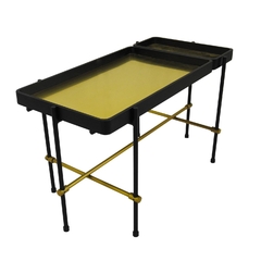 Mesa Auxiliar Design Industrial Metal Dourado - comprar online