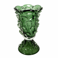 Vaso c Base Murano Italiano Maior Relevos Design Moderno na internet