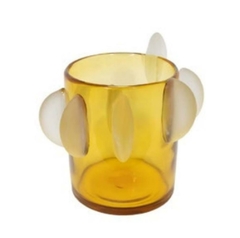 Vaso Cristal Menor Relevos Circular Decorativo Luxo - comprar online