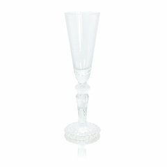 Taça Cristal Champagne Transparente Base Lapidado Fino Luxo