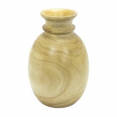 Vaso Decorativo Menor Fibra Natural Marrom Luxo