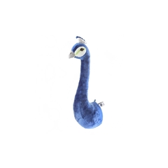 Cabeça De Pavão Azul Pelúcia De Parede - LUXdécor