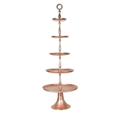 Porta Doces Gigante 150cm Cobre Rosé Gold 05 Andares - comprar online