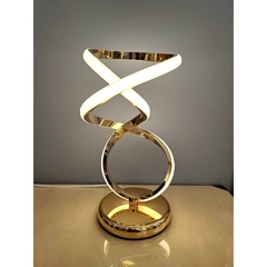 Abajur Led Metal Dourado Moderno Organico Luxo