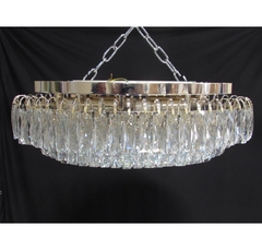 Lustre Luminaria Moderna Menor 40cm Pingentes Cristal - comprar online