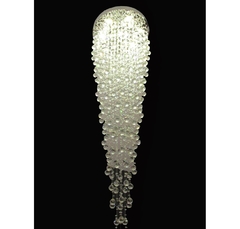 Lustre Moderno 300cm Chuva Cascata Bolas Todo Cristal