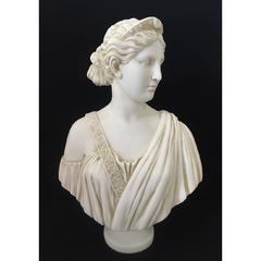 Escultura Busto Decorativo Poliresina Branca Deusa - comprar online