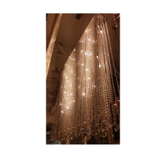 Luminaria Cortina Cascata Transparente 300cm Cristal - comprar online