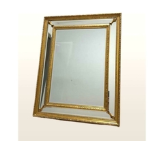 Espelho Decorativo Classico Finos Entalhes Dourado Envelhecido Moldura Dupla Luxo - comprar online