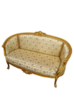 Sofa Namoradeira Vintage Victoriana Tecido Nobre Alto Padrão