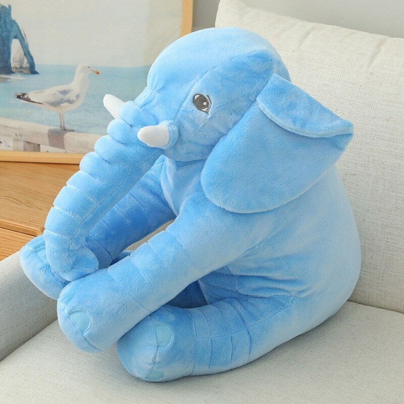 Ripley - ALMOHADA PELUCHE ELEFANTE BEBÉS 60CM NIÑO NIÑA APEGO CELESTE