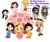 Molde de Silicone - Aplique Boneca Doll Mini Girls 06 - Rosto e Corpinho 4,5cm + Olhos Resinados 480PP
