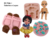 Molde de Silicone = Kit Mini Boneca Doll Vick + Cabelos + Laços c/ 09 Topo Bolo Biscuit