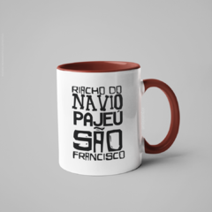 Caneca Riacho Do Navio alça e interior coloridos