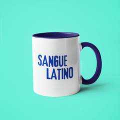 Caneca Sangue Latino Alça e Interior Coloridos