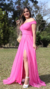 Vestido Longo Rosa Ombro A Ombro Com Fenda Isabelly - ♡ Atelie Danieli Jeniffer |  Vestidos de Festa