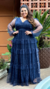Vestido Longo Manga Longa Três María Azul Marinho Plus Size - ♡ Atelie Danieli Jeniffer |  Vestidos de Festa