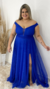 Vestido Longo Azul Royal Ombro a Ombro Isabelly - comprar online