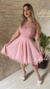 Vestido Curto Rose Elegante - comprar online