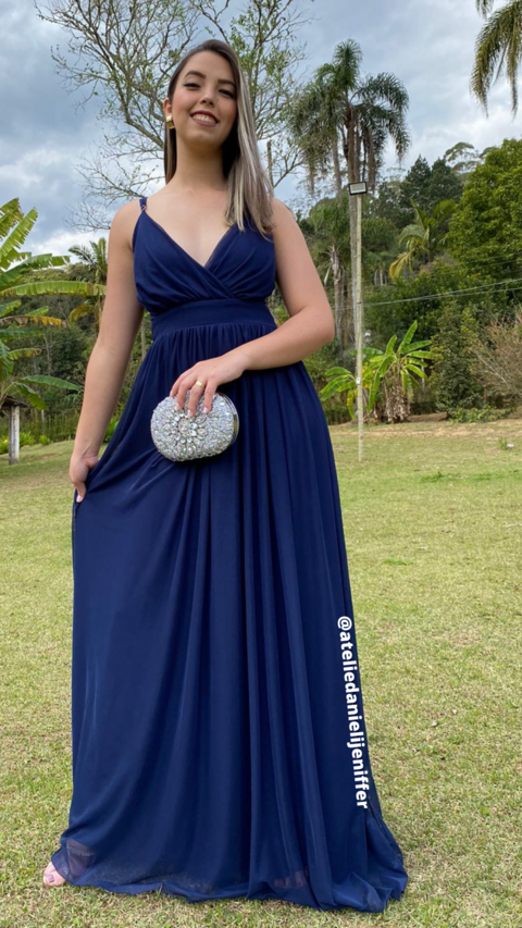 Vestido Sofia Azul Marinho