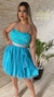 Vestido Curto De Alcinha Azul Tiffany Com Brilho - ♡ Atelie Danieli Jeniffer |  Vestidos de Festa