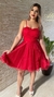 Vestido Curto De Alcinha Vermelho Com Brilho - comprar online